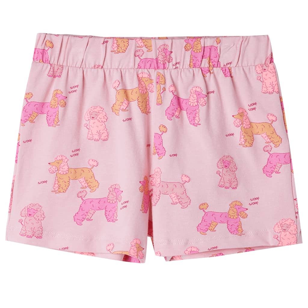 Pijama de manga curta para criança rosa-claro 92