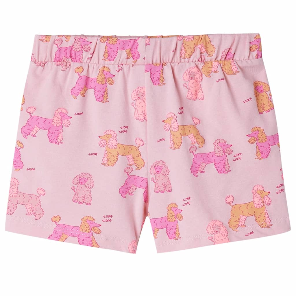 Pijama de manga curta para criança rosa-claro 92
