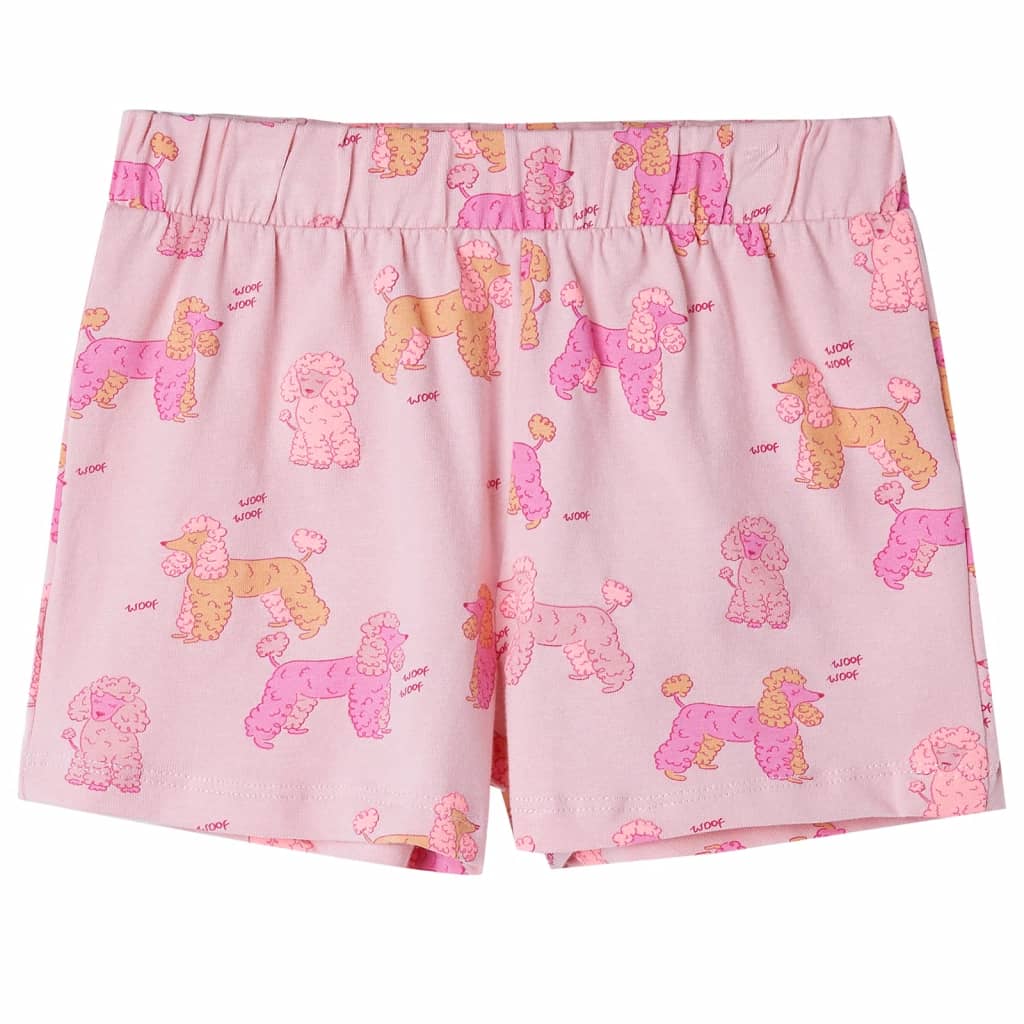 Pijama de manga curta para criança rosa-claro 92