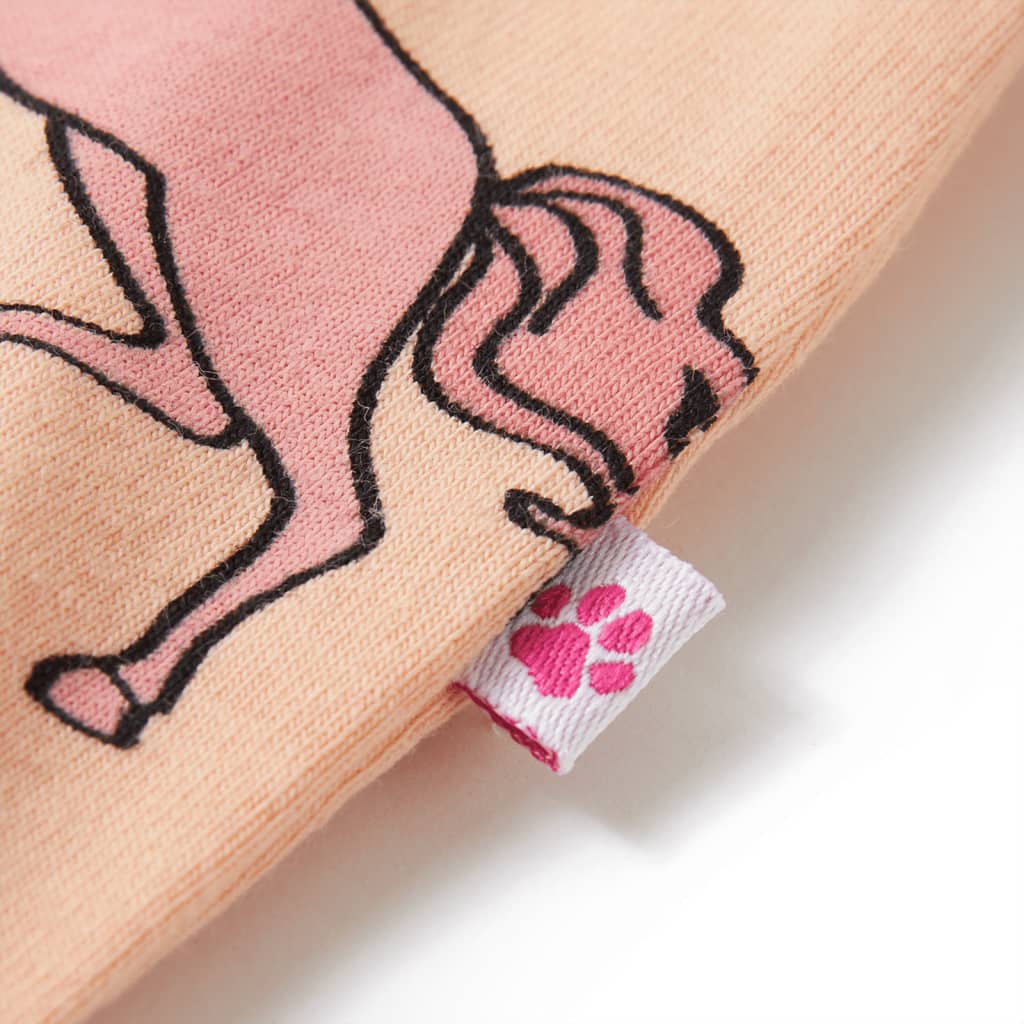 Pijama de manga curta para criança laranja-claro 128