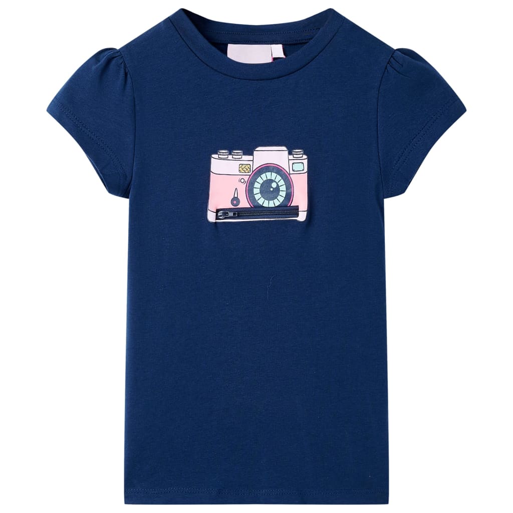 T-shirt infantil azul-escuro 128