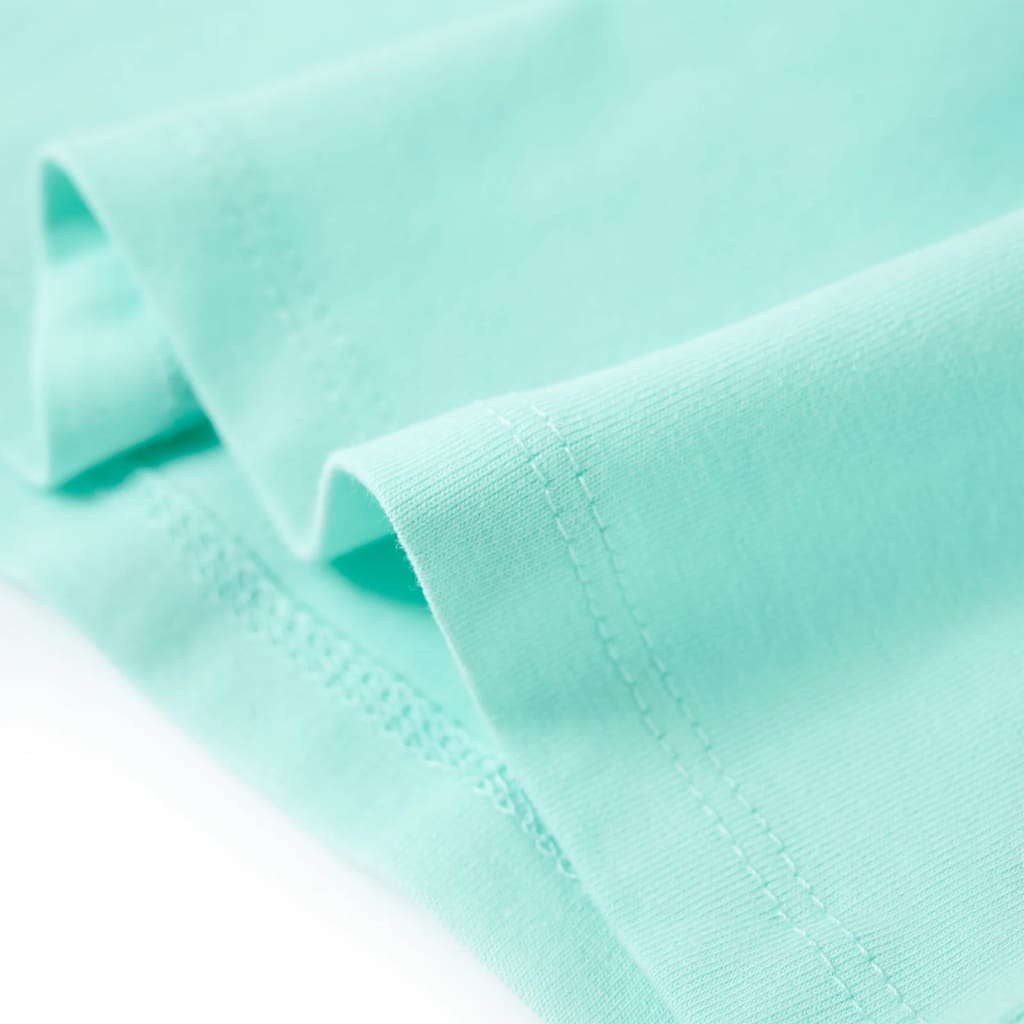 T-shirt de criança ciano-claro 140