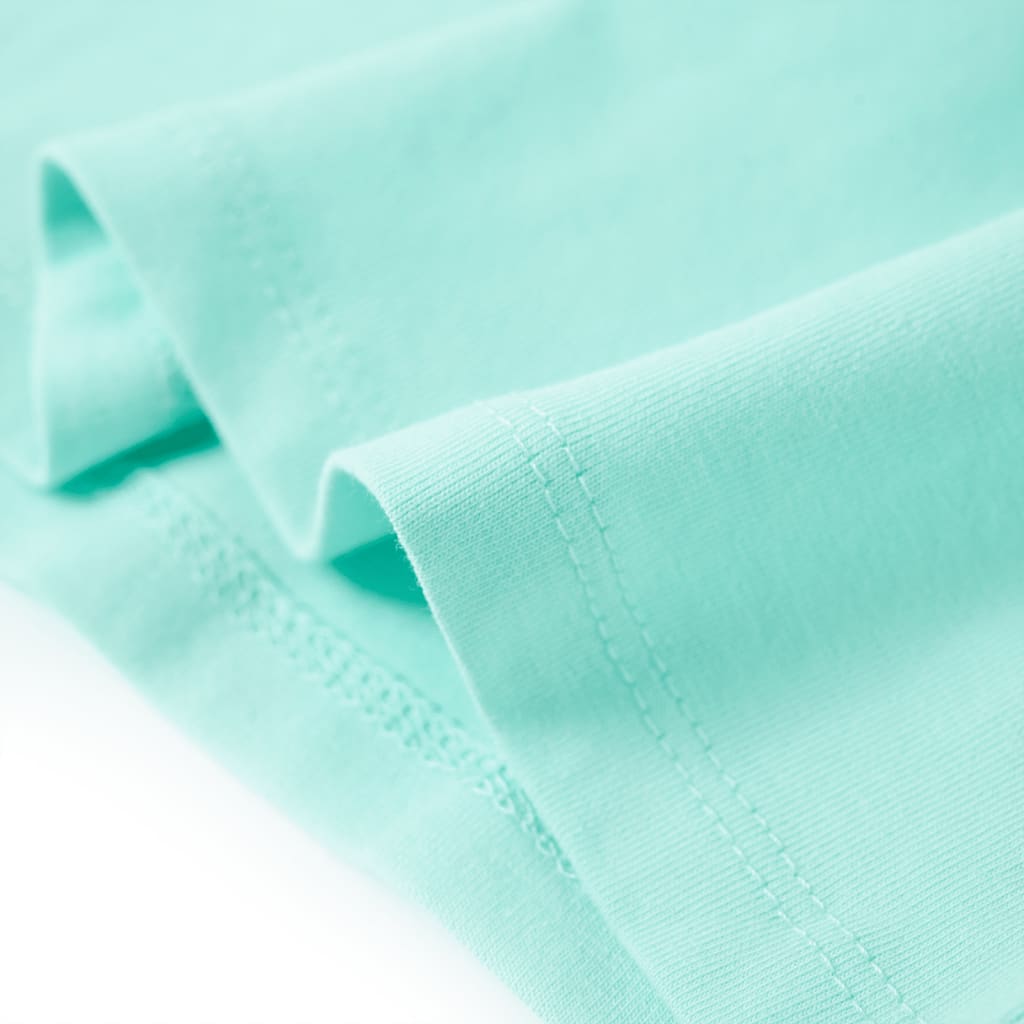 T-shirt de criança ciano-claro 140