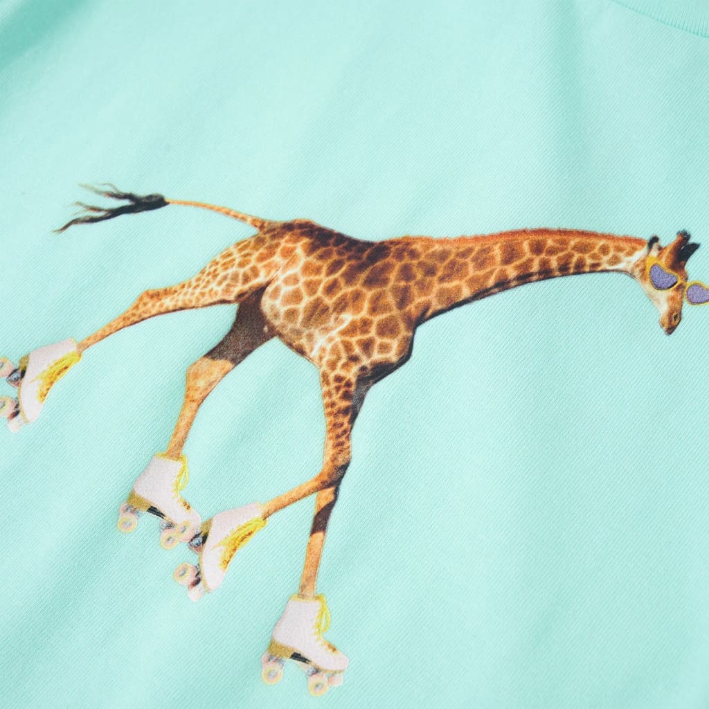 T-shirt de criança ciano-claro 140