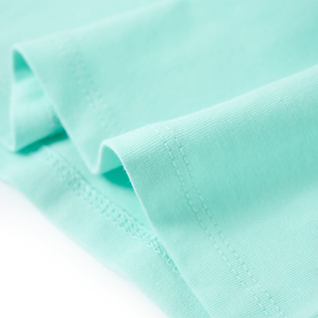 T-shirt de criança ciano-claro 140