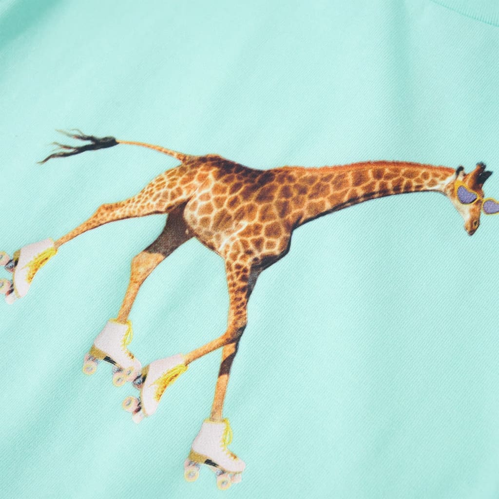 T-shirt de criança ciano-claro 140