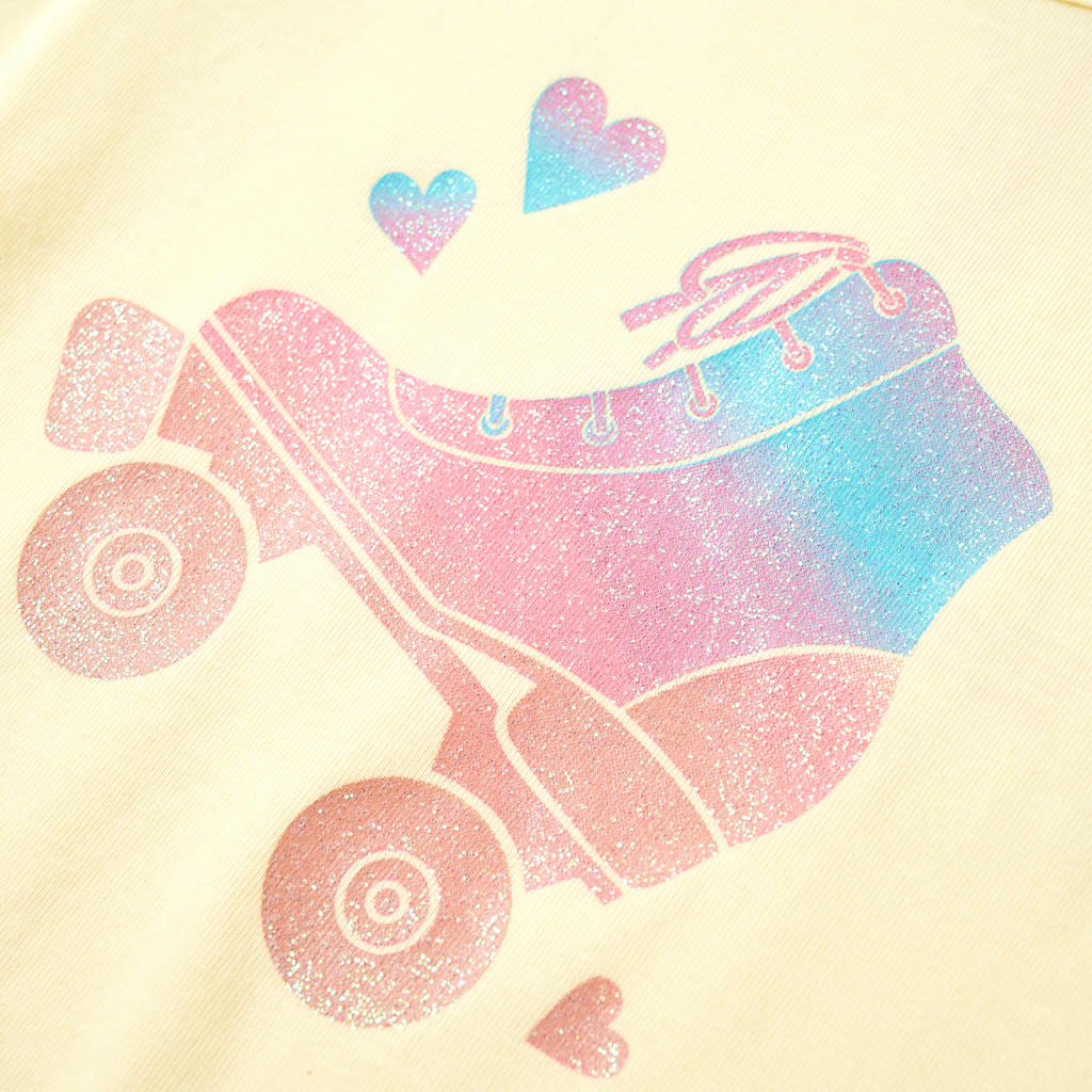 T-shirt de criança amarelo-suave 140