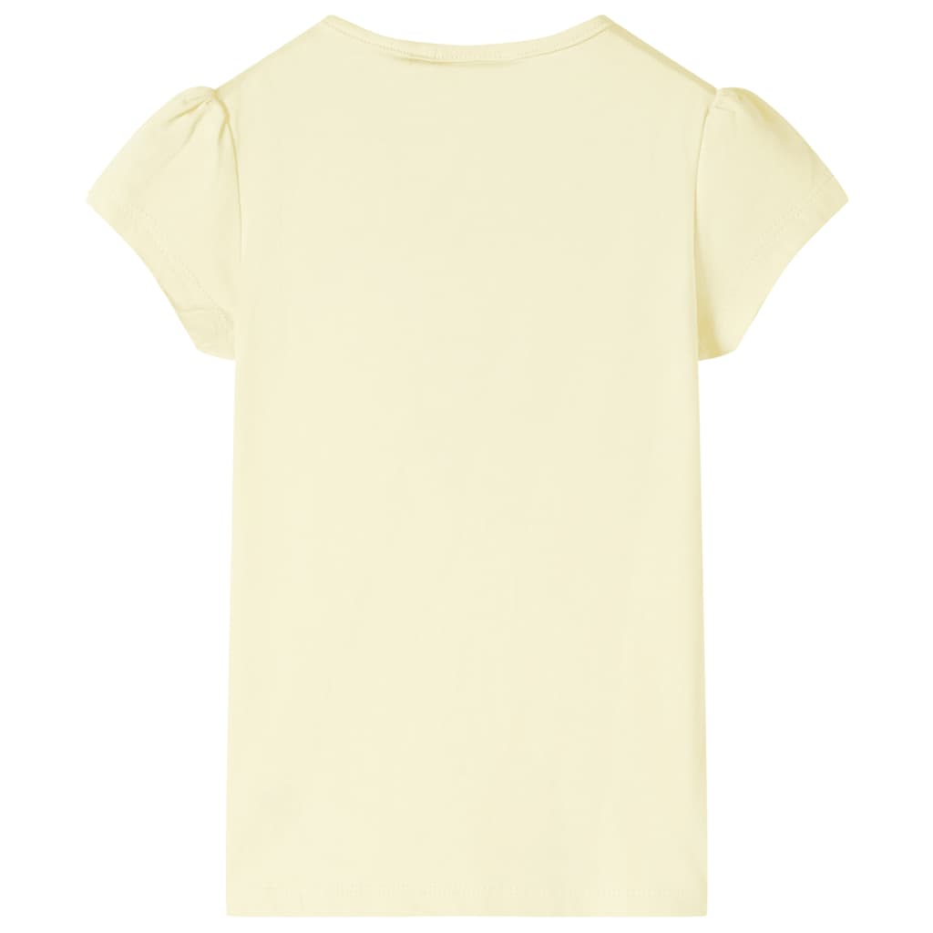 T-shirt de criança amarelo-suave 140