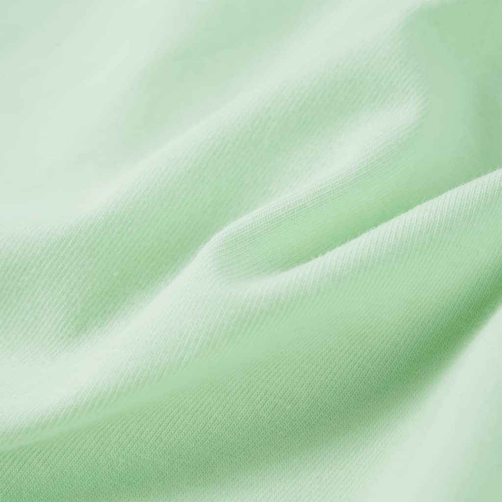 T-shirt para criança manga com folhos verde-suave 140