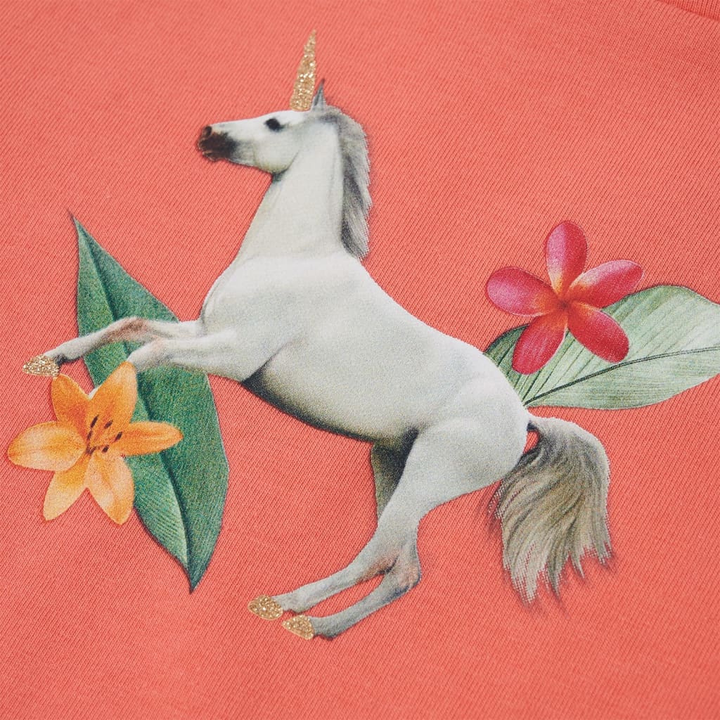 T-shirt manga curta para criança ciano-claro 128