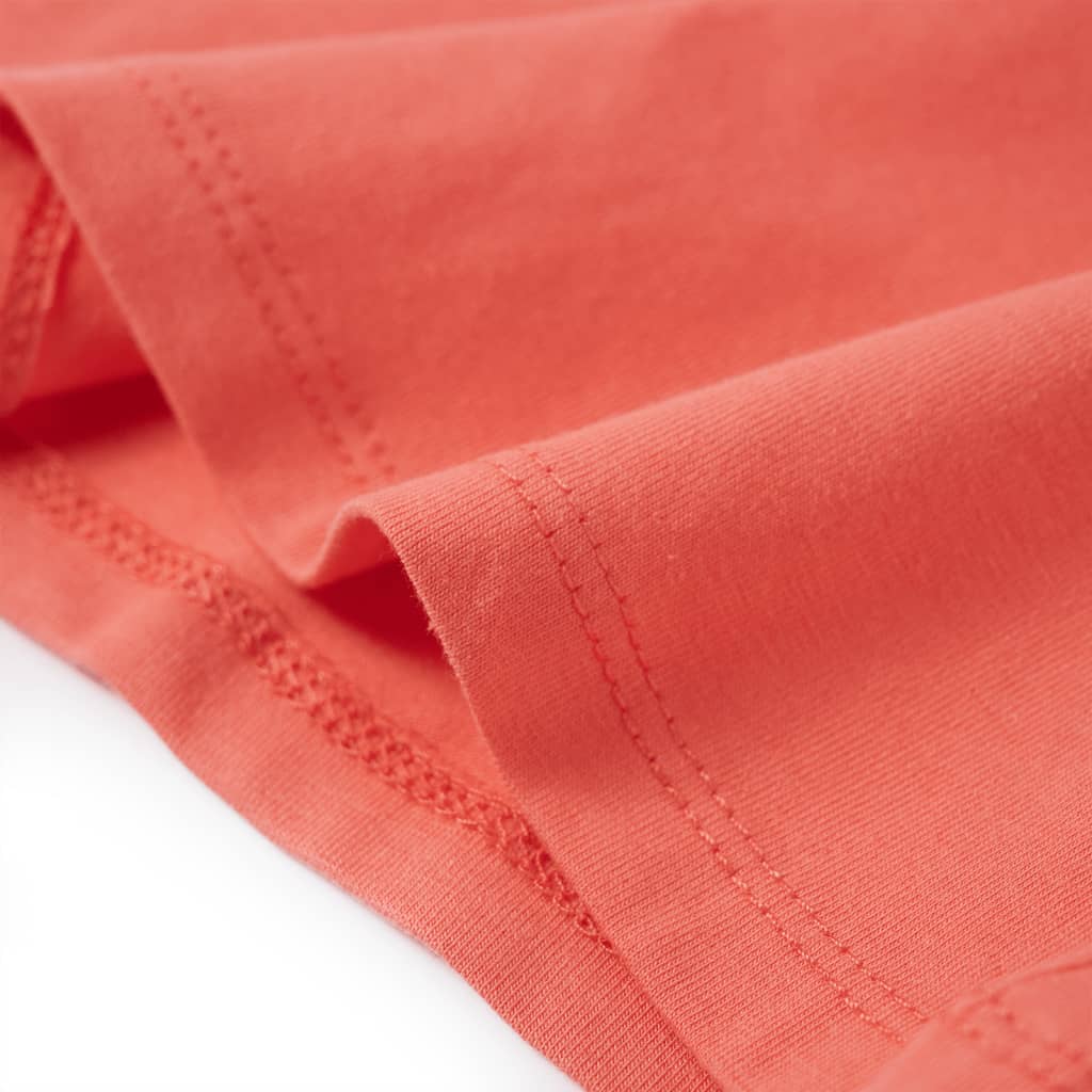 T-shirt manga curta para criança ciano-claro 128