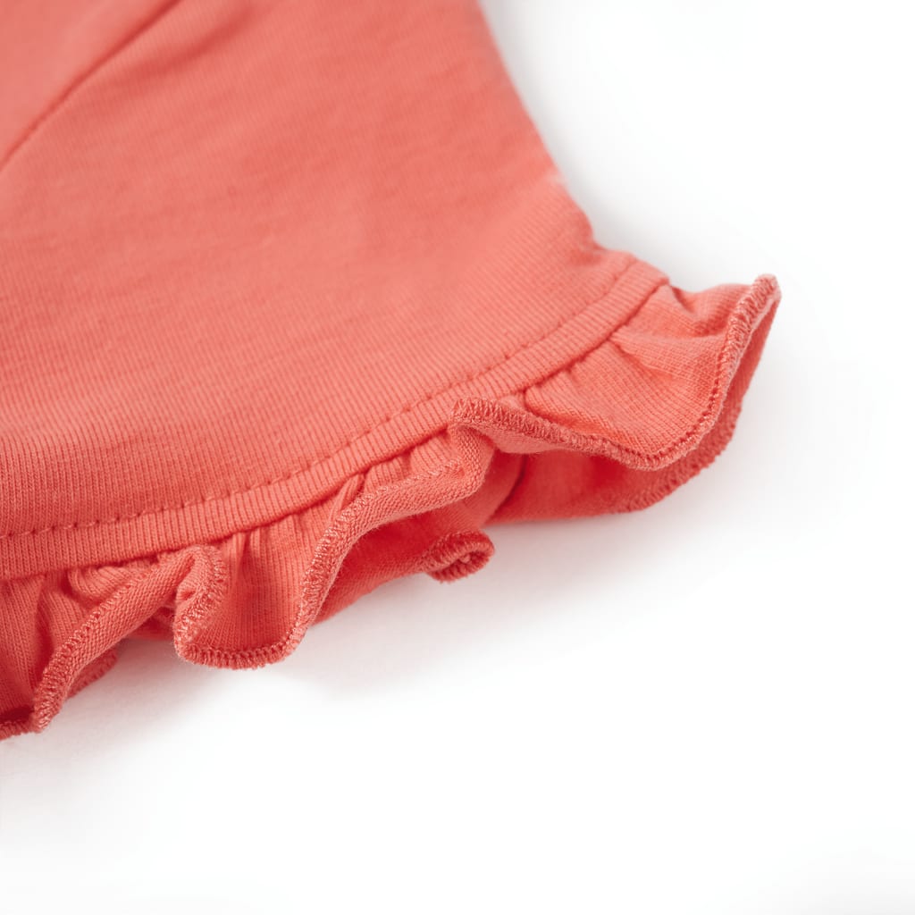 T-shirt manga curta para criança ciano-claro 128