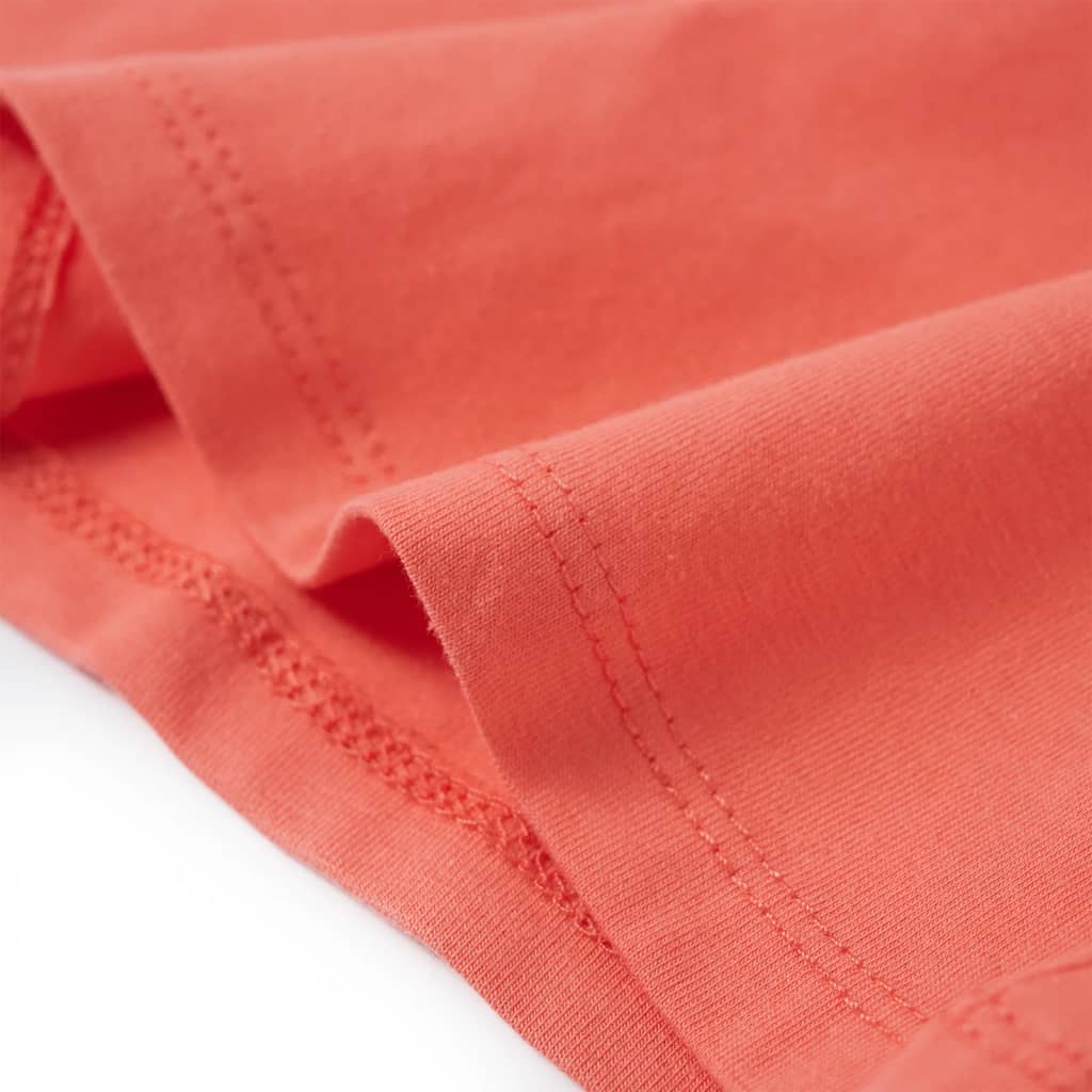 T-shirt manga curta para criança ciano-claro 128