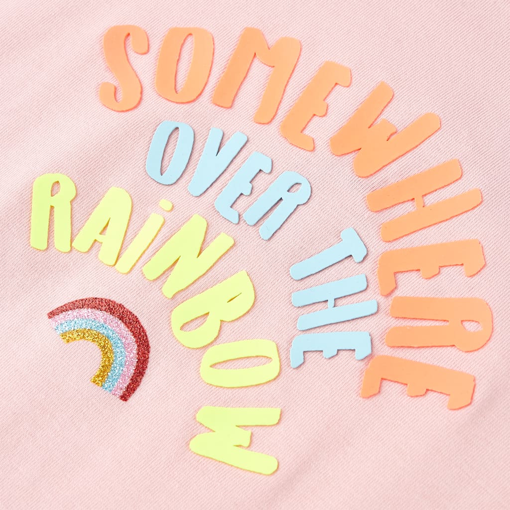 T-shirt de criança ciano-claro 140