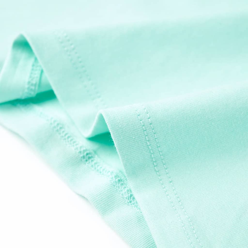 T-shirt de criança ciano-claro 140