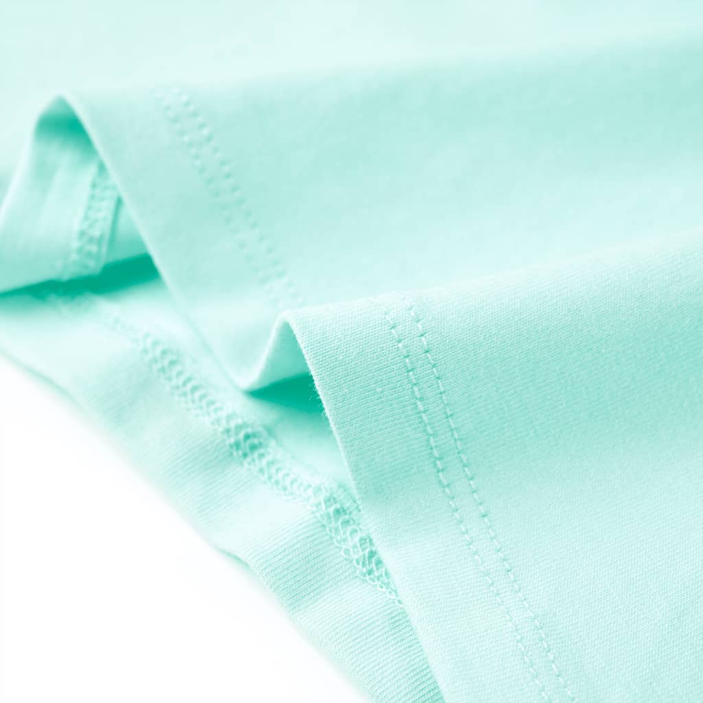 T-shirt de criança ciano-claro 140