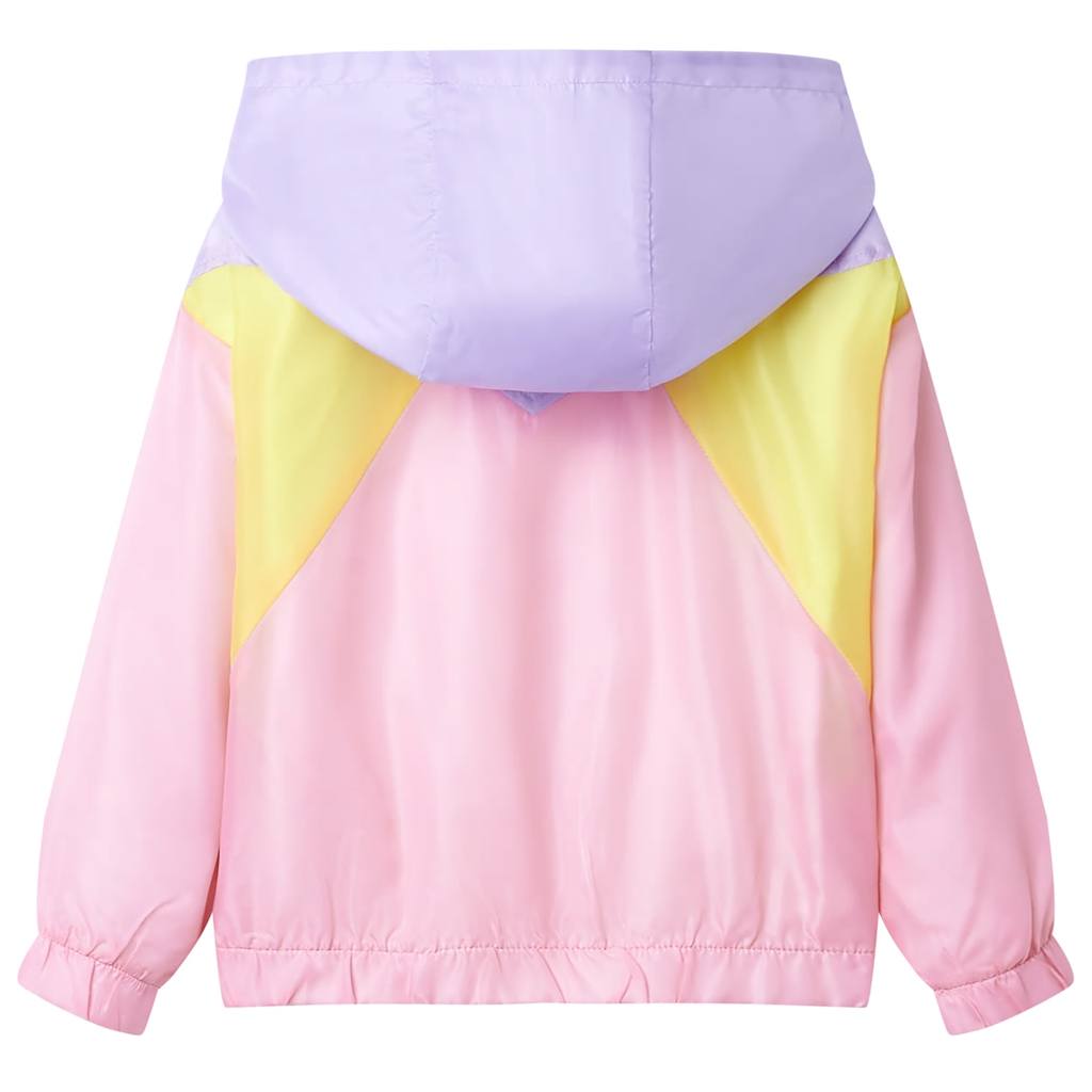 Casaco de criança com capuz e fecho de correr multicor 128