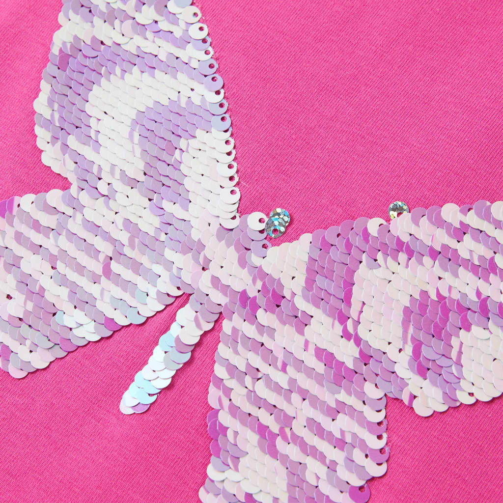 T-shirt de manga curta para criança rosa-escuro 140