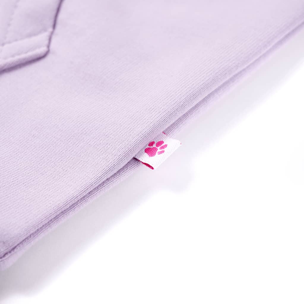 Sweatshirt para criança com capuz rosa-claro 128