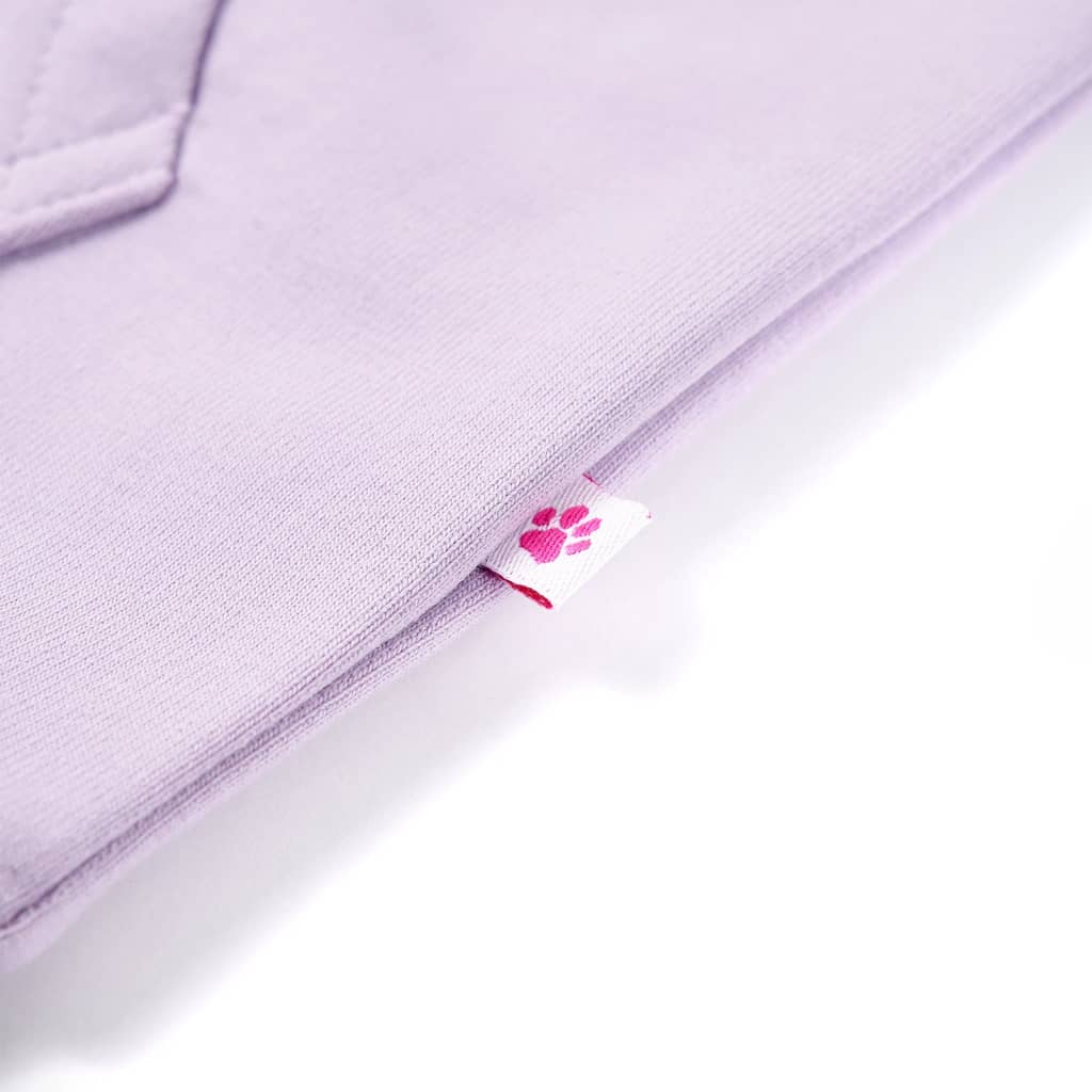 Sweatshirt para criança com capuz rosa-claro 128