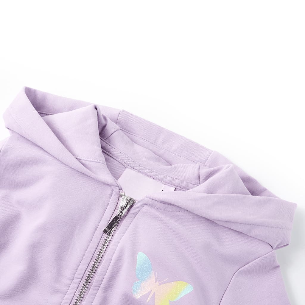 Sweatshirt para criança com capuz rosa-claro 128
