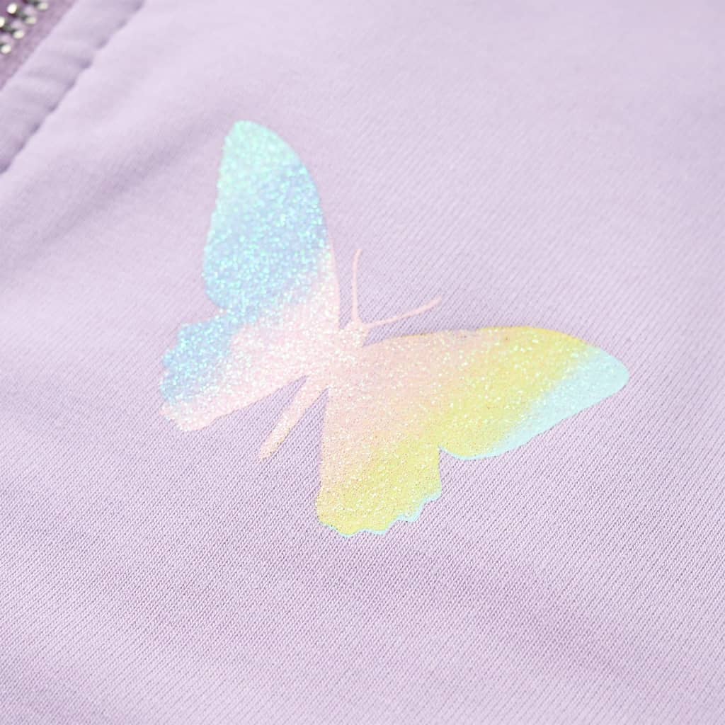 Sweatshirt para criança com capuz rosa-claro 128