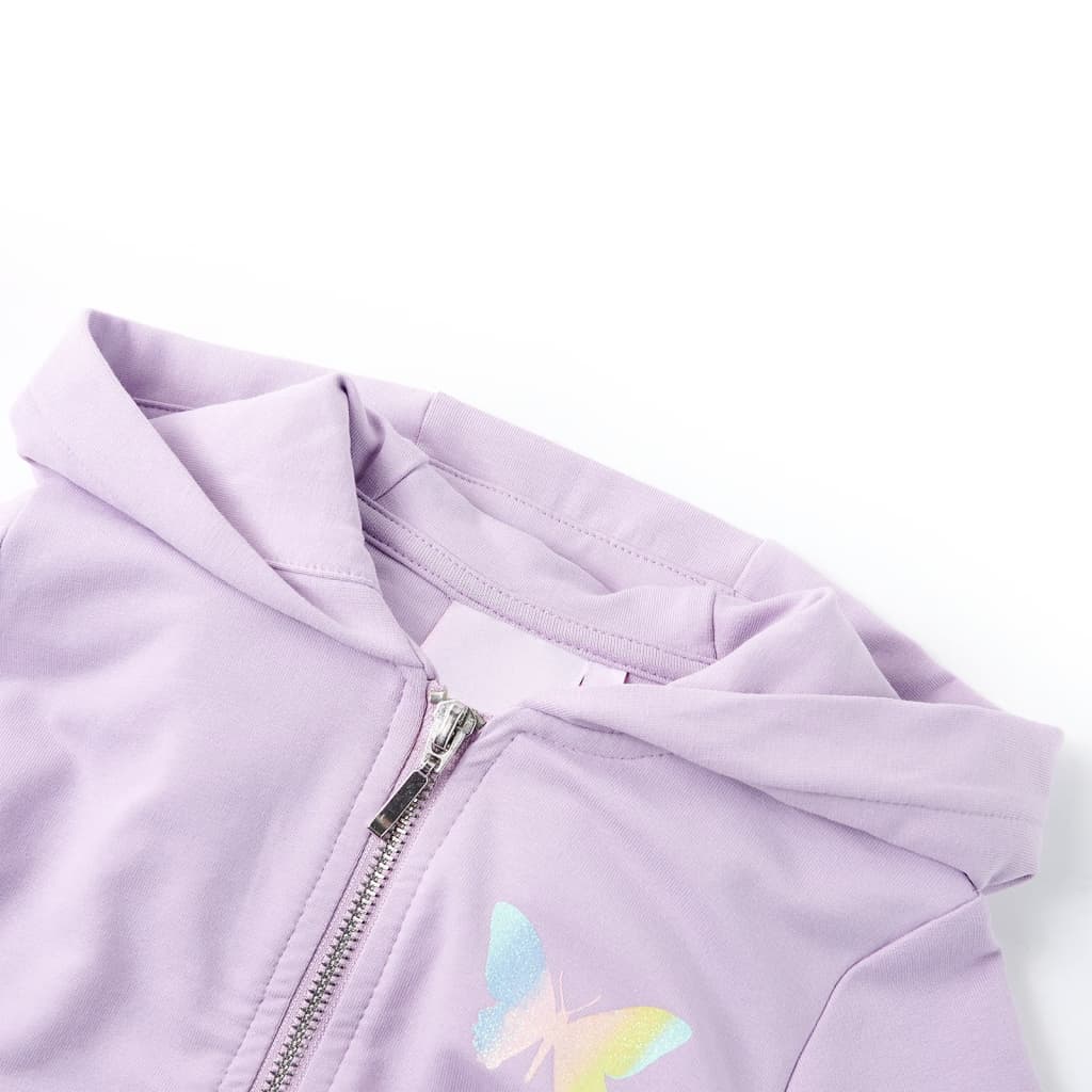 Sweatshirt para criança com capuz rosa-claro 128