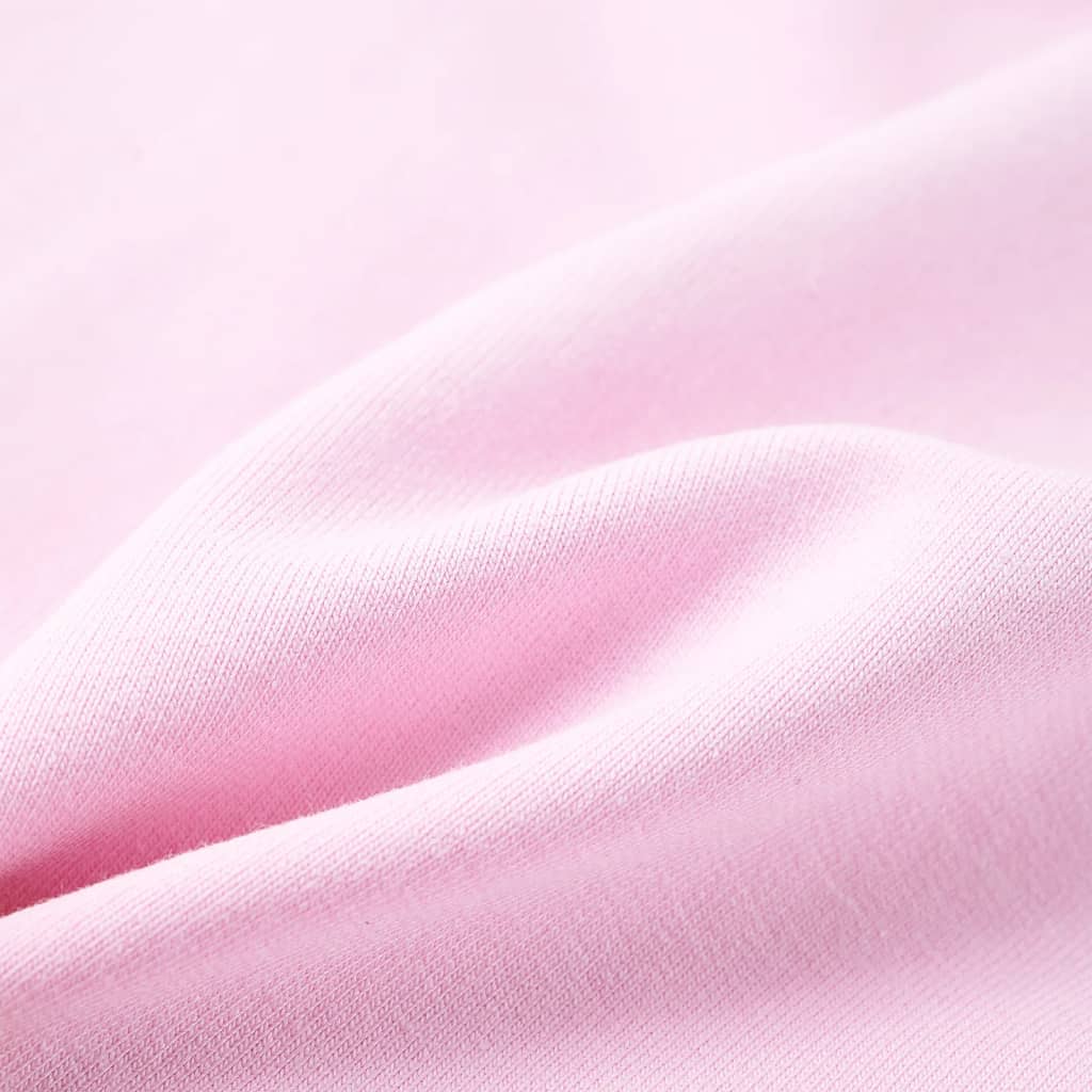 Sweatshirt para criança com capuz rosa-claro 128