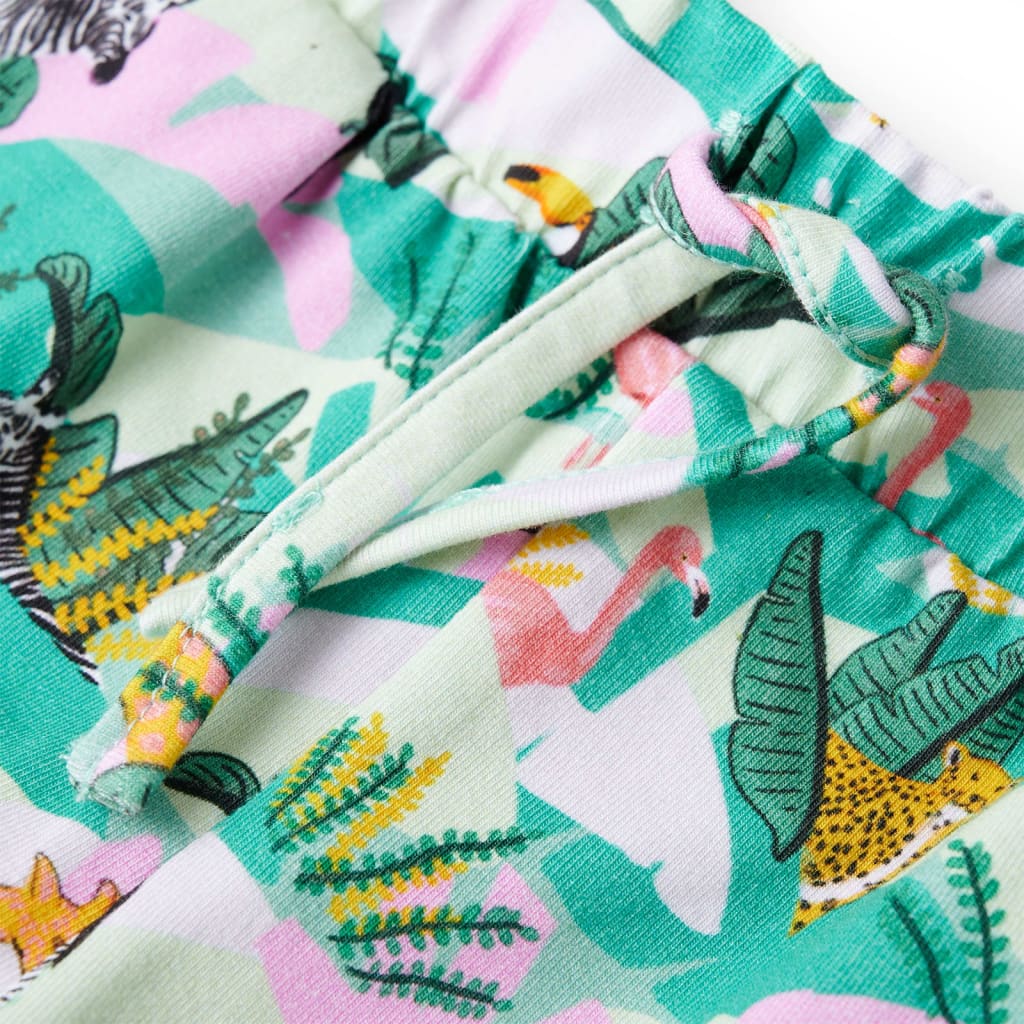 Calções para criança com cordão menta-claro 116