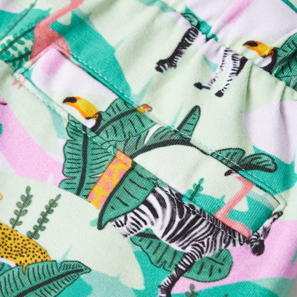 Calções para criança com cordão menta-claro 116