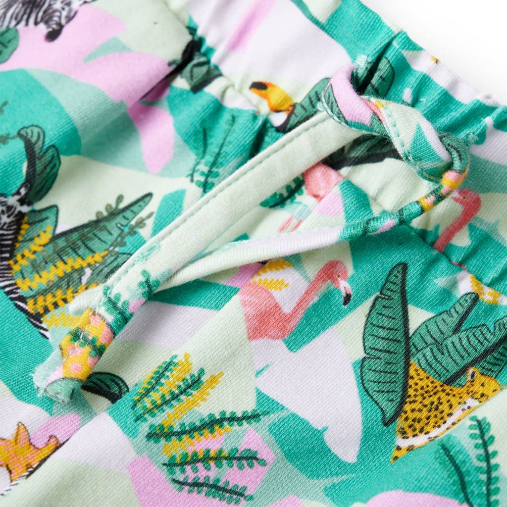 Calções para criança com cordão menta-claro 116