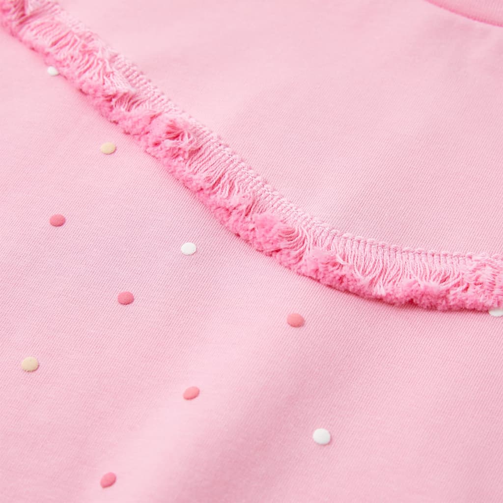 Sweatshirt para criança cor rosa 128