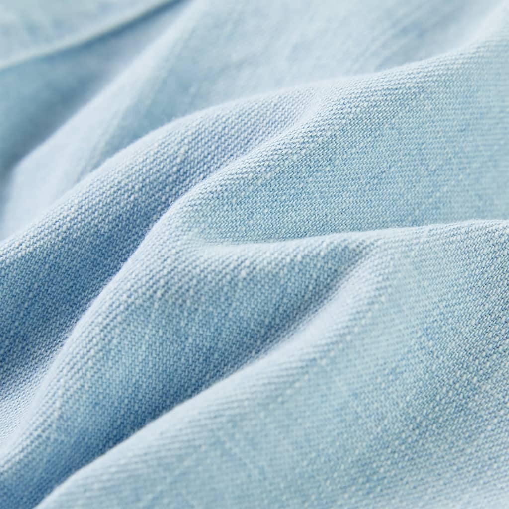 Macacão de manga curta para criança azul-macio 140