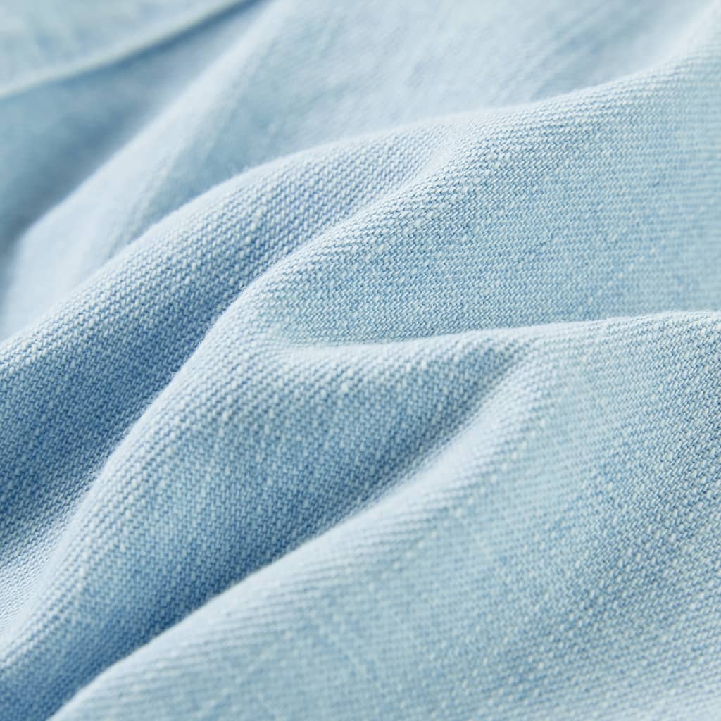 Macacão de manga curta para criança azul-macio 140