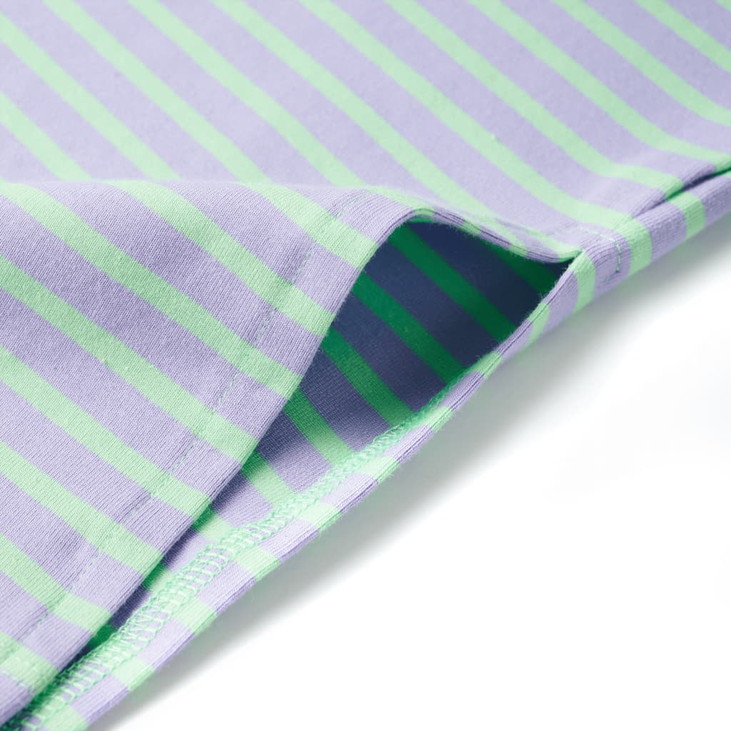 Saia reta para criança com riscas rosa 128