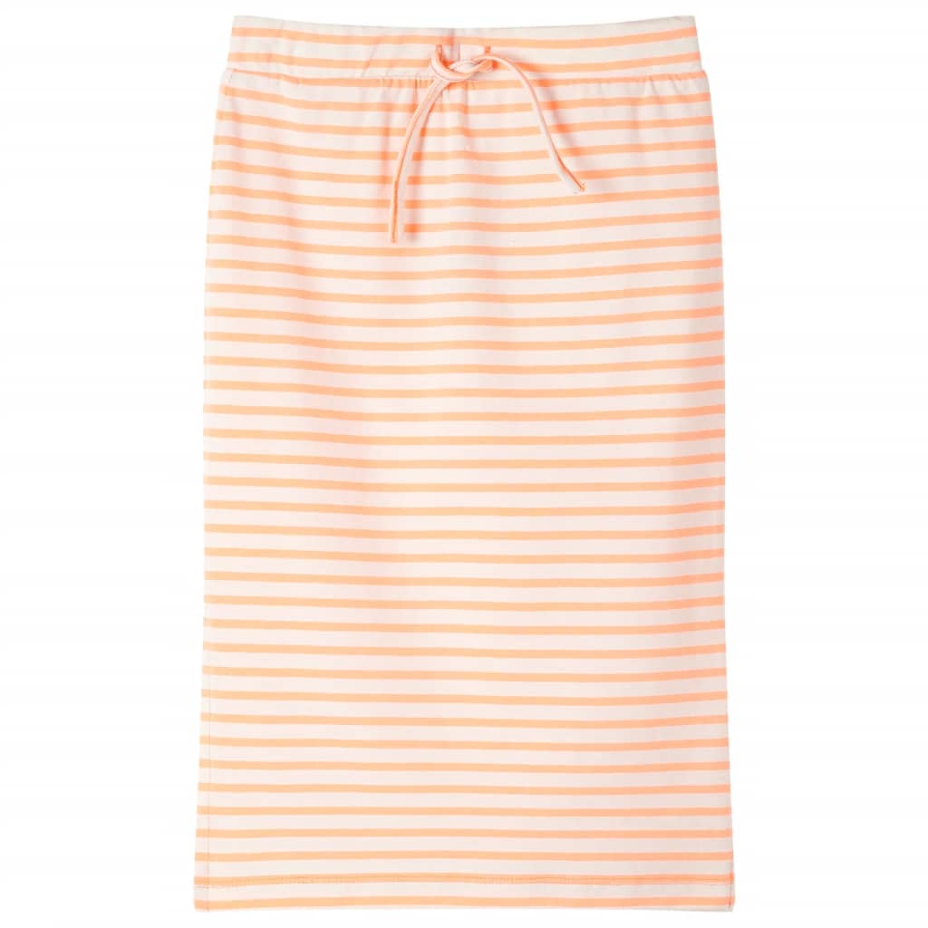 Saia reta para criança com riscas rosa 128