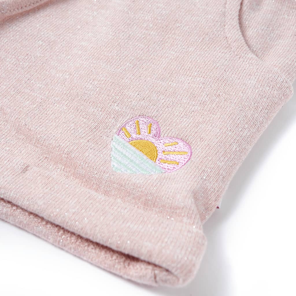 Calções de criança com cordão rosa-claro misto 128
