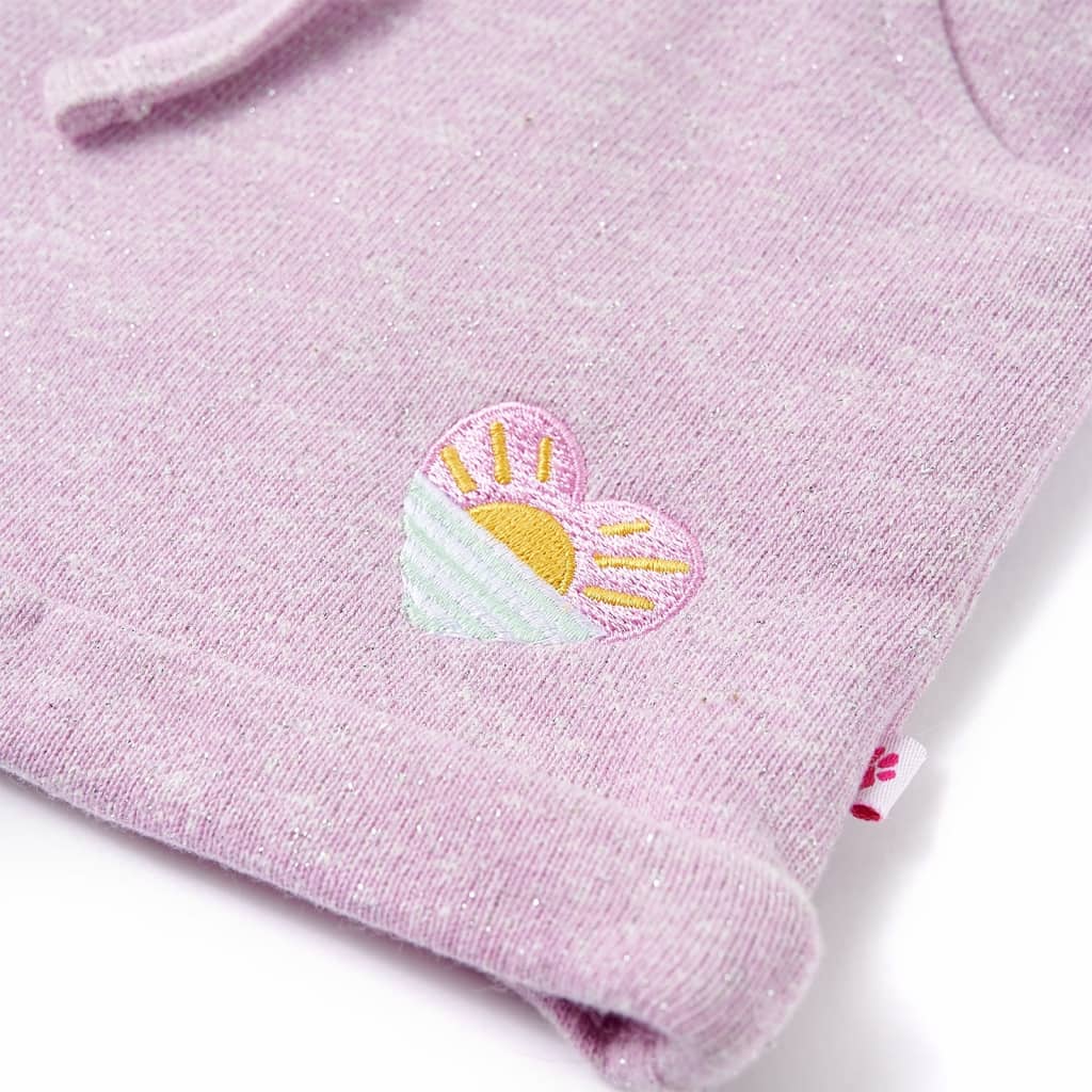 Calções de criança com cordão rosa-claro misto 128