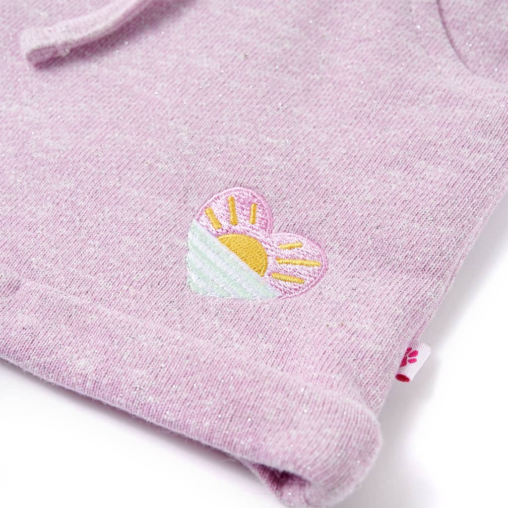 Calções de criança com cordão rosa-claro misto 128