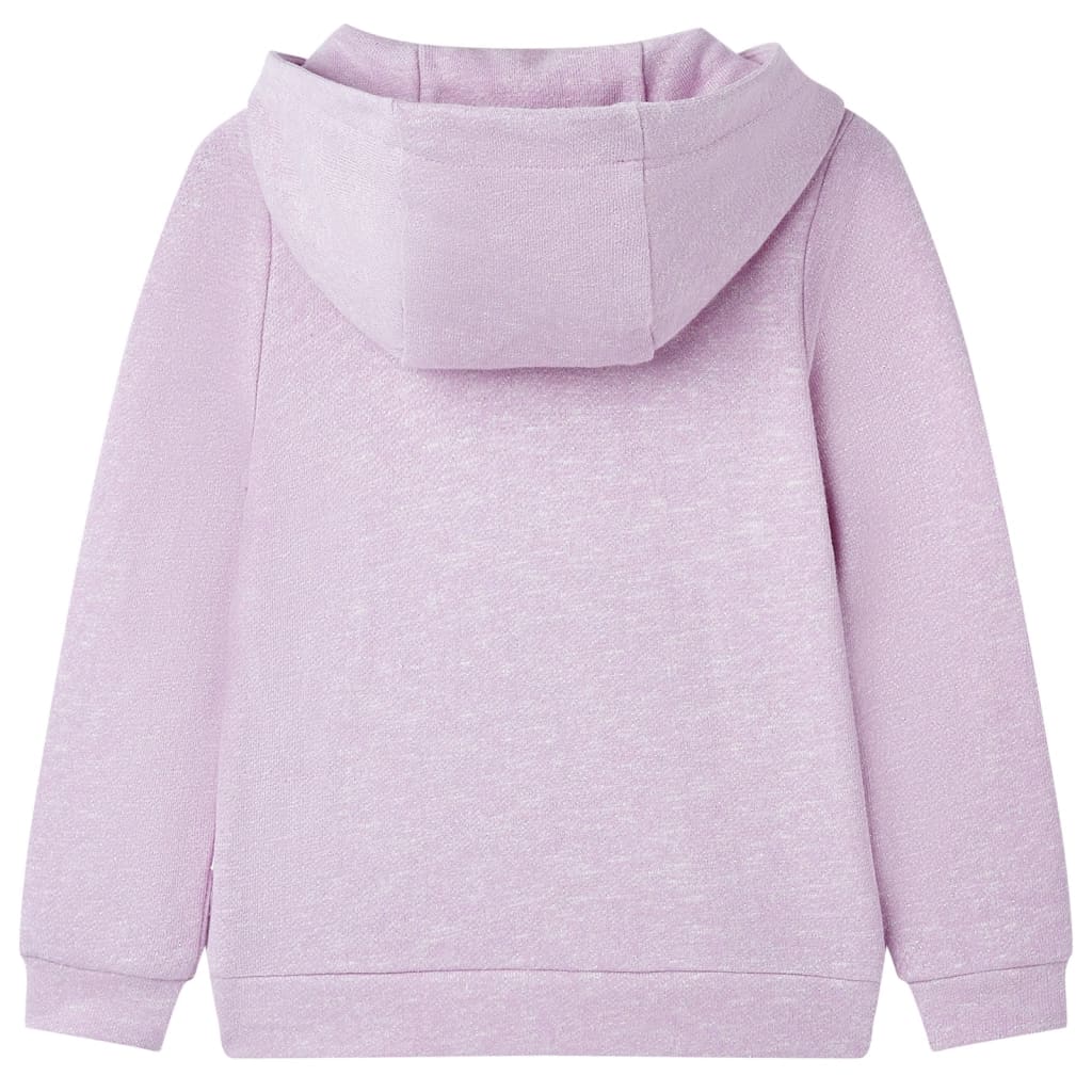 Sweatshirt para criança com capuz e fecho mistura de rosa claro 92