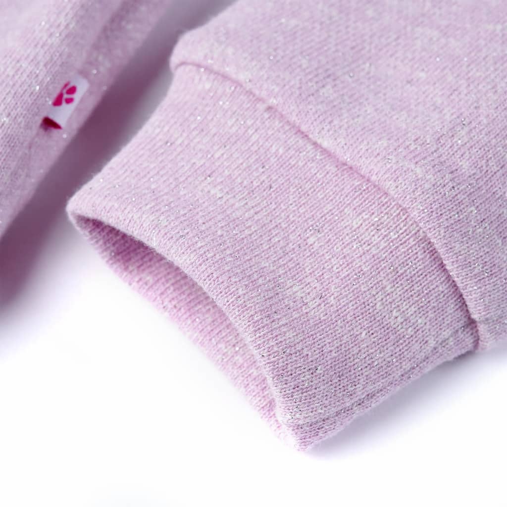 Sweatshirt para criança com capuz e fecho mistura de rosa claro 92
