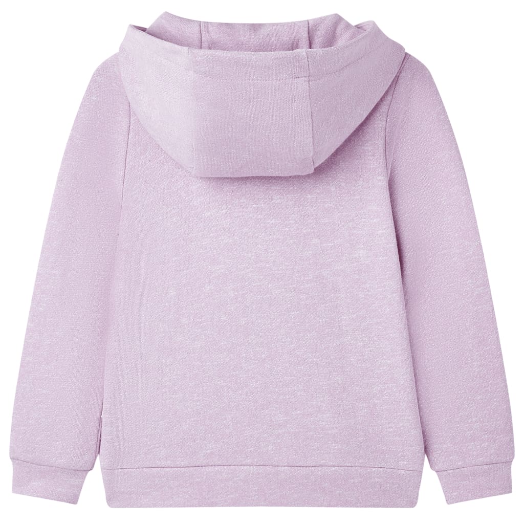 Sweatshirt para criança com capuz e fecho mistura de rosa claro 92