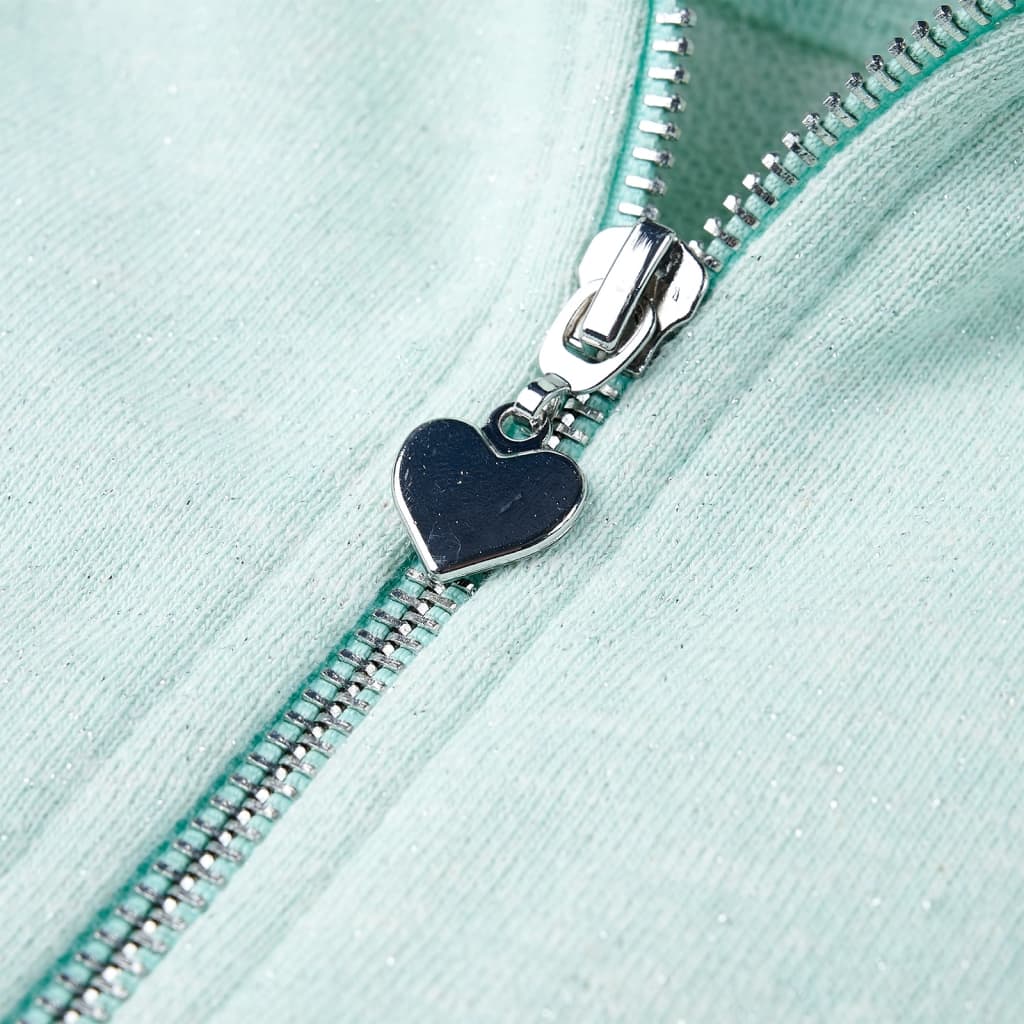 Sweatshirt para criança com capuz e fecho mistura de rosa claro 92