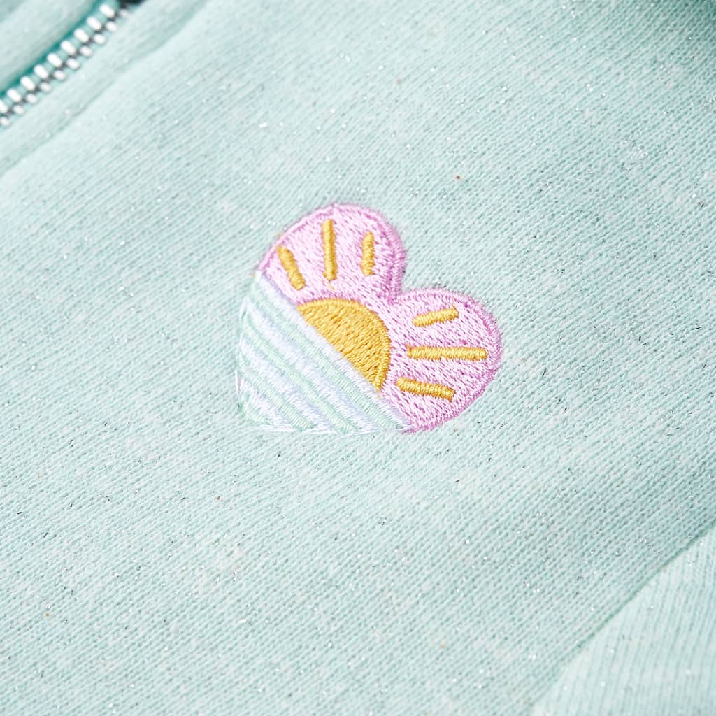 Sweatshirt para criança com capuz e fecho mistura de rosa claro 92