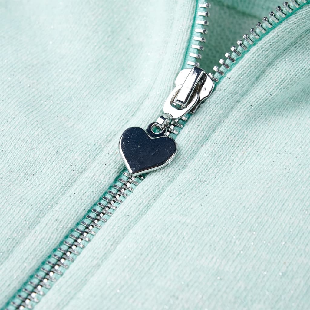 Sweatshirt para criança com capuz e fecho mistura de rosa claro 92