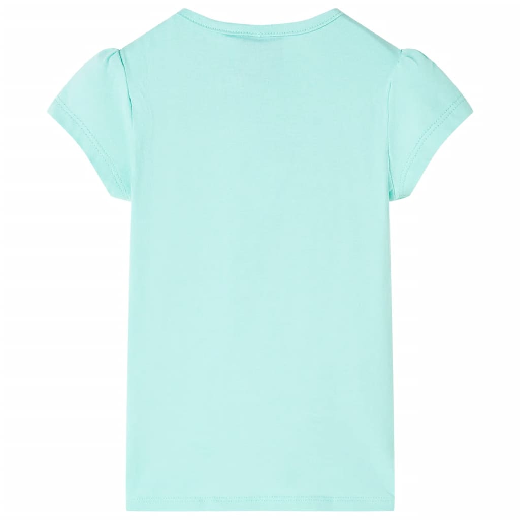 T-shirt infantil menta-claro 140