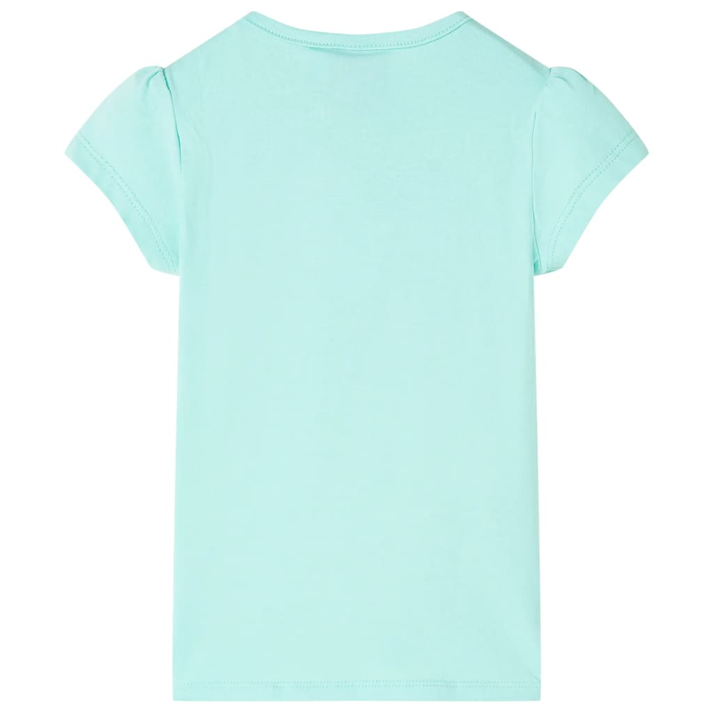 T-shirt infantil menta-claro 140