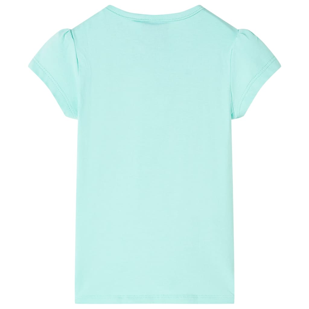 T-shirt infantil menta-claro 140
