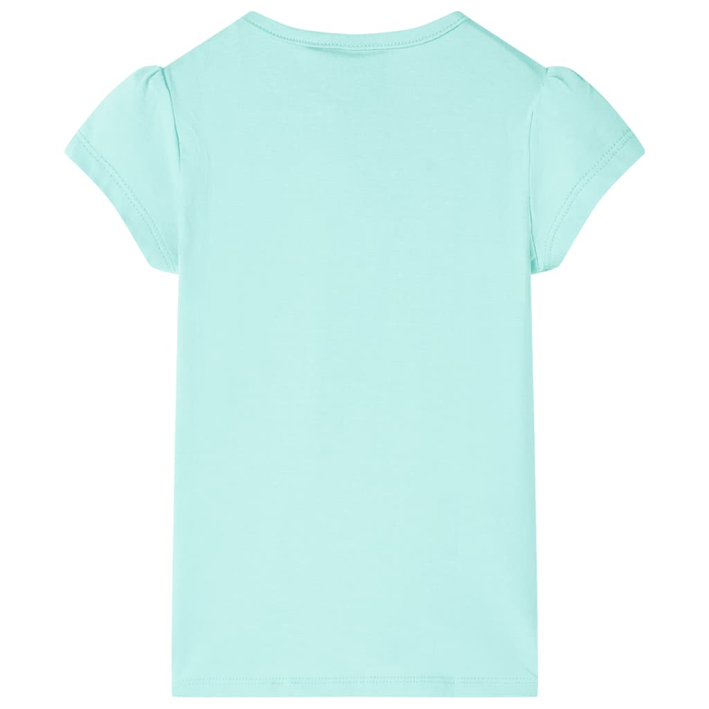 T-shirt infantil menta-claro 140