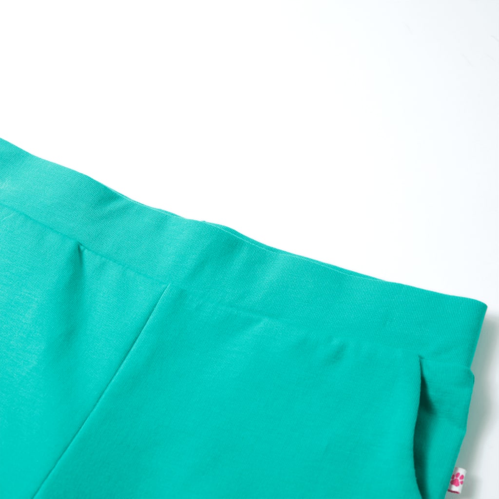 Calças de criança com pernas largas azul-cobalto 128